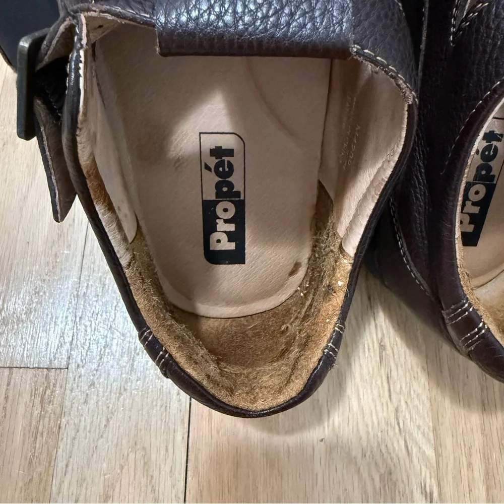 Propet Men's Brown Leather Sandals Size 8
